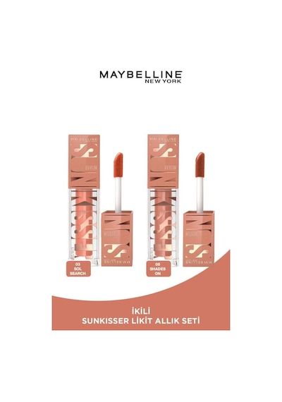 Maybelline New York Sunkisser Likit Allık 03 Sol Search + 08 Shades