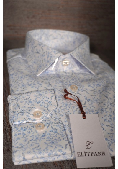 Elitpark Hilary Flowers Çiçek Desenli Uzun Kollu Pamuklu Cepli Premium Rahat Kalıp Erkek Gömlek Beyaz Elitpark Hilary Flowers Çiçek Desenli Uzun Kollu Pamuklu Cepli Premium Rahat Kalıp Erkek Gömlek Beyaz