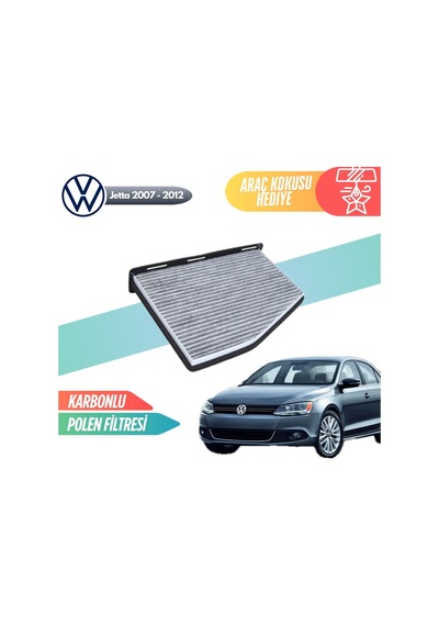 Vw Volkswagen Jetta 2007-2017 Model Karbonlu Polen Klima Filtresi