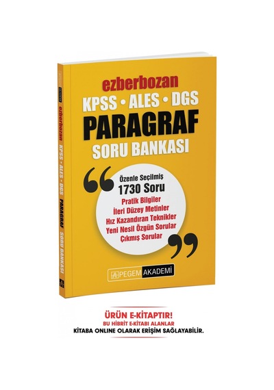 Ezberbozan Kpss Ales Dgs Paragraf Soru Bankası E-kitap