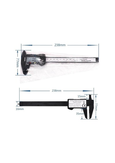 Dijital Kumpas, Mikrometre, Ölçüm Aleti, 15 Cm 6 İnç Elektronik Kumpas, Lcd Ekranlı Tam Ölçü, İnç Milimetre Dönüşüm