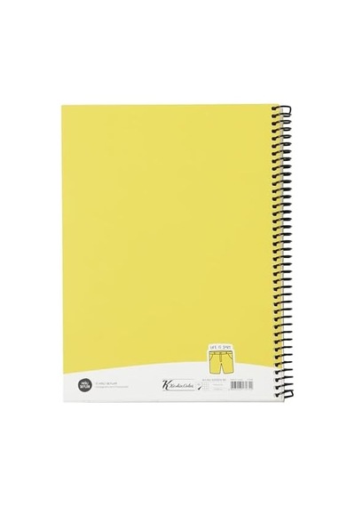 80 Yaprak Kareli Hafif Kağıt Stickerli Defter, Şort, 18.5x25cm