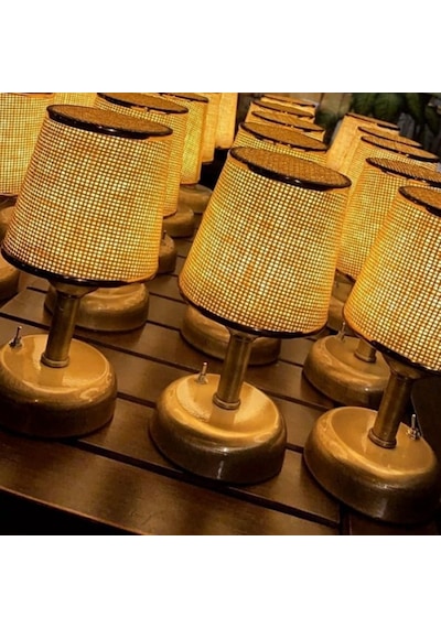 Riolight Retro,rustik,vintage Ledli Pilli Abajur Gece Lambası