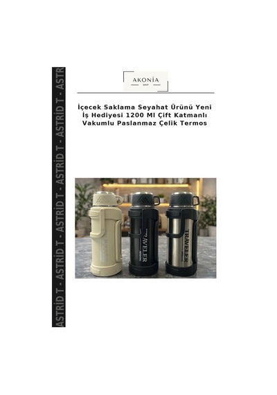 İçecek Saklama Seyahat Ürünü Yeni İş Hediyesi 1200 Ml Çift Katmanlı Vakumlu Paslanmaz Çelik Termos Çok Renkli