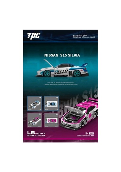 Tpc Nıssan Silvia Lb S15 - Liberty Walk + Figure - Pink/white - 907819759