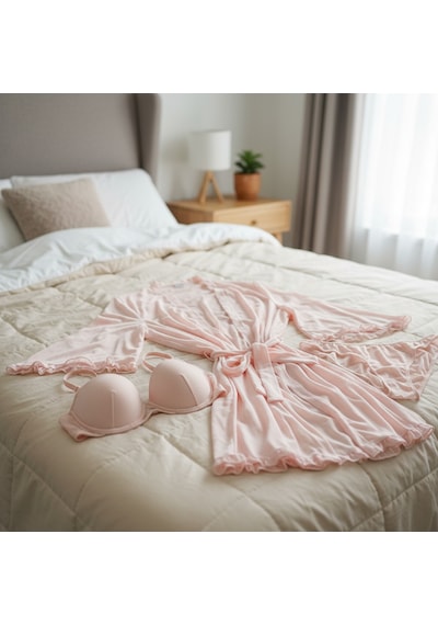 Bonbon Kadın Çeyizlik Ve Bohçalık Tül Transparan Mor Renk Sütyen, Slip Ve Sabahlık 3 Lü Paket Bb2685 Bonbon Kadın Çeyizlik Ve Bohçalık Tül Transparan Mor Renk Sütyen, Slip Ve Sabahlık 3 Lü Paket Bb2685