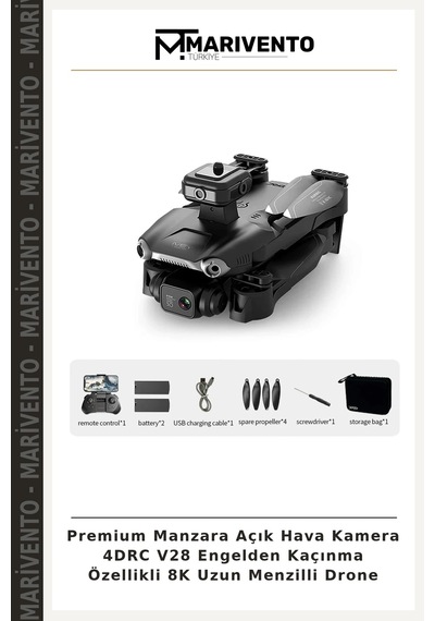 Premium Manzara Açık Hava Kamera 4drc V28 Engelden Kaçınma Özellikli 8k Uzun Menzilli Drone