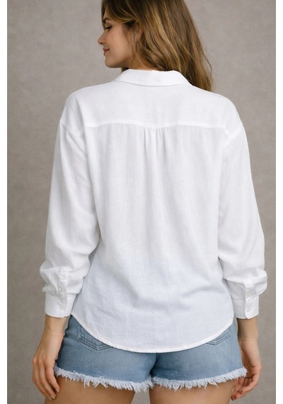 Meine Liebe Unterwäsche Oversize Pure Touch Beyaz Gömlek
