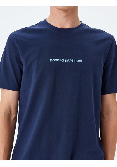Koton Pamuklu Bisiklet Yaka Kısa Kollu Slim Fit Slogan Baskılı Tişört Lacivert 5sam10046hk Koton Pamuklu Bisiklet Yaka Kısa Kollu Slim Fit Slogan Baskılı Tişört Lacivert 5sam10046hk