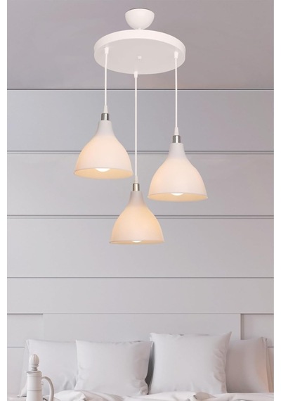 Ag Lightdesign Beyaz Sarkıt Avize Yatak Odası Salon Mutfak Koridor Lamba 18 Agnm101 Sku: Smg8690010207456 Açık Gri