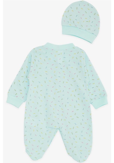Breeze Kız Bebek Patikli Tulum Renkli Desenli 0 3 Ay 6 Ay, Su Yeşili Su Yeşili