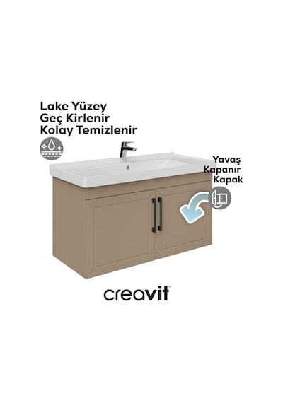 Creavit D20 100 Cm Kapaklı Lavabo Dolabı Dafne Lake Dafne Creavit D20 100 Cm Kapaklı Lavabo Dolabı Dafne Lake Dafne