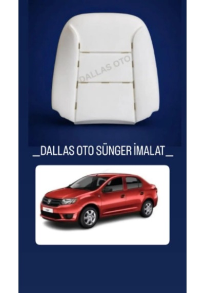 Dacia Logan Uyumlu Oto Koltuk Sırt Süngeri 2012-2020 1