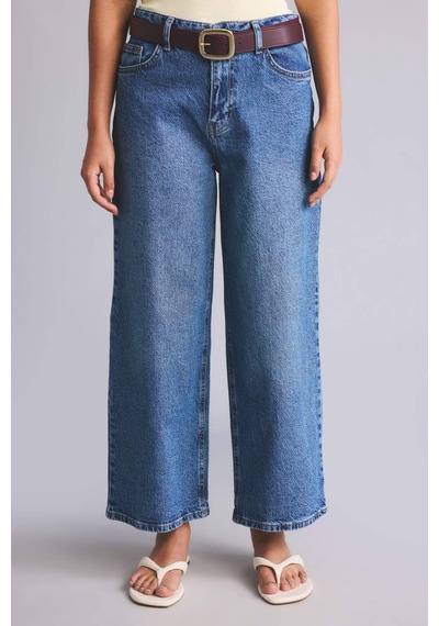 Defacto Culotte Fit Geniş Paça Yüksek Bel Mavi Pantolon H7624ax26aunm28 Mavi-nm28