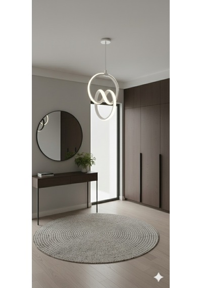 İmza Model Beyaz Led Avize 3 Renk Ayarlanabilir Modern Işık Diğer