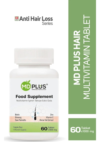 Mdplus Hair Multivitamin Takviye Edici Gıda 60 Tablet