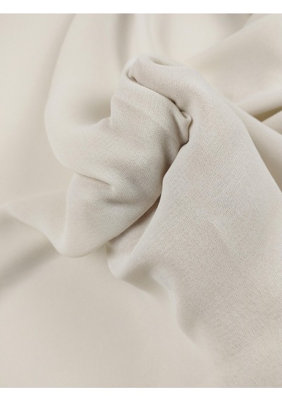 Krem Renkte Dökümlü Krep 145x315cm-10691 Krem