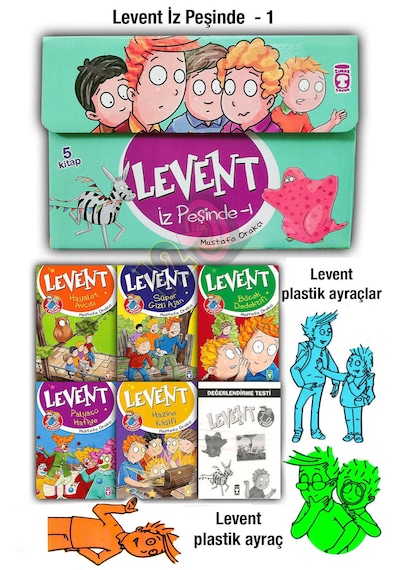 Levent İz Peşinde Hikaye Seti 1 5 Kitap 8 Yaş Ve Üzeri