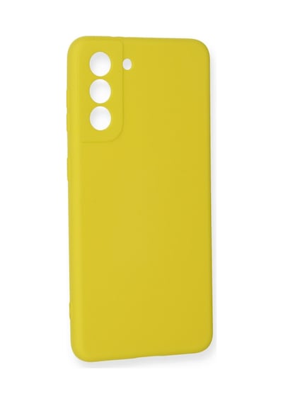 Samsung Galaxy Uyumlu S21 Fe Kılıf Nano İçi Kadife Silikon - Sarı Bz8683140248284