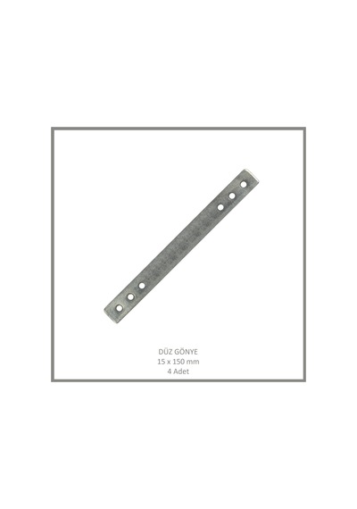 Düz Gönye, Sac Gönye, 15 X 150 Mm 4 Adet Metalik