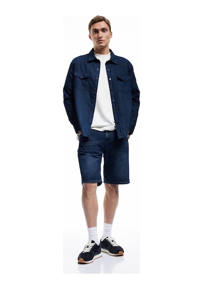 Koton Normal Bel Pamuklu Bermuda Oversize Jean Şort Koyu İndigo 5sam40159nd İndigo