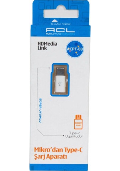 Acl Şarj Aparat Mikrodan Type-C Acpt03 1768