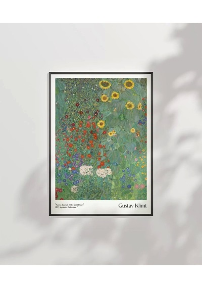 Çerçevesiz Poster Gustav Klimt Ayçiçekli Çiftlik Bahçesi 2