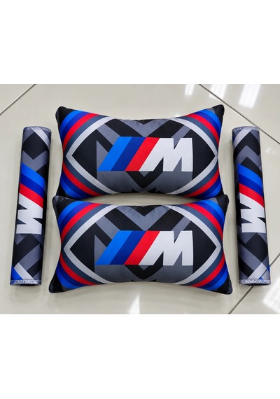 Bmw ///m İkili Yastık Ve Kemer Kılıfı Seti