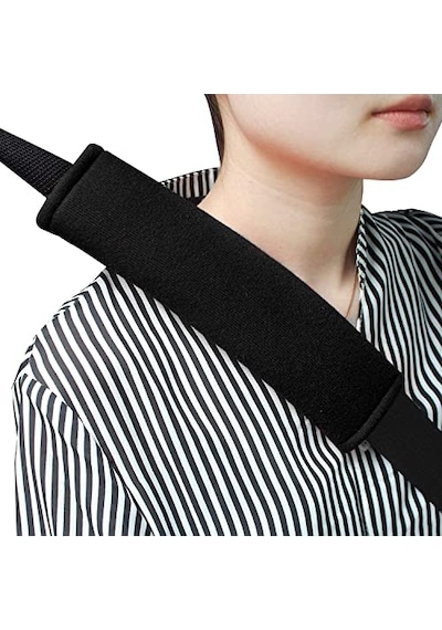 Araba Koltuğu Kemer Ped Kapak Kiti, 2'li Paket Siyah Pamuk Yumuşak Araba Emniyet Emniyet Kemeri Kayışı Omuz Pedi Yetişkinler Ve Çocuklar İçin Sırt Çantası İçin Uygun Kullanışlı Omuz Çantası Kılıfı Siyah