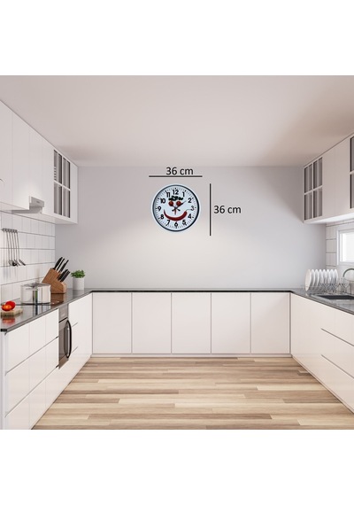 Büro Ev Ofis Hediyesi İçin 36cm Beyaz Şe Gülümse Duvar Saati Diğer