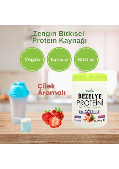 Fibrelle Bezelye Protein Çilek Aromalı 400 G