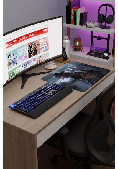 The Last Of Us Kaymaz Dikişli Kauçuk Oyuncu Mousepad V2 - 48x40 Xl Gaming Mouse Pad Fare Altlığı