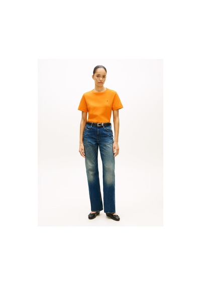 Boxy Interlock Ss C-nk Tee Turuncu