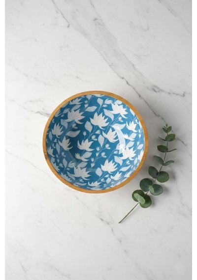 Mango Agacı Sunum Servis Kasesi & Dekoratif Kase 25 Cm Desenli Kahverengi
