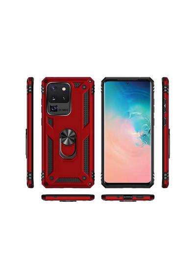 Samsung Galaxy Uyumlu S20 Ultra Kilif Zirhli Miknatisli Standli Tank 417987755