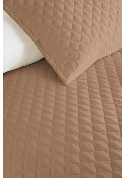 Vizon Kapitone Genç Odası Tek Kişilik Pike Takımı - Modern Bej 160x220 Cm Kapitone Yatak Örtüsü Sabahçı Papatya Anısı