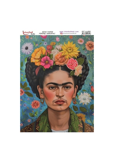 Pirinç Dekopaj Kağıdı 30x42cm Pt-2586 Frida Kahlo