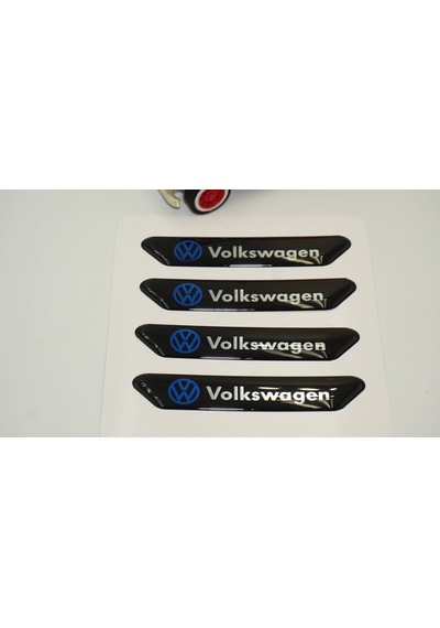 Volkswagen Logo Kapı Kenarı Koruma Metalize Damla Desen 3M Band