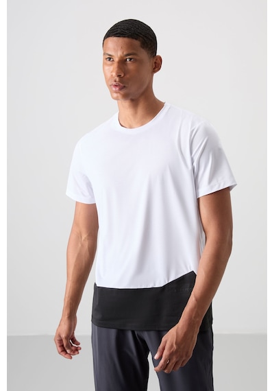 Tommy Life Beyaz Polyester Nefes Alan Dokulu İnce Esnek Standart Fit Erkek Performans T-shirt - 88383 Beyaz