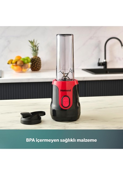 Mixfresh 7026h Kişisel Smoothie Blender Siyah Kırmızı Belirtilmemiş