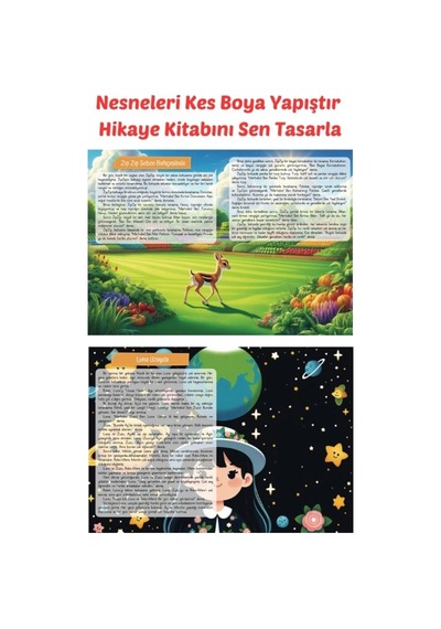 Kes Boya Yapıştır Hikayeyi Sen Renklendir - Tak - Kes Yapıştır Etkinlik Kitabı