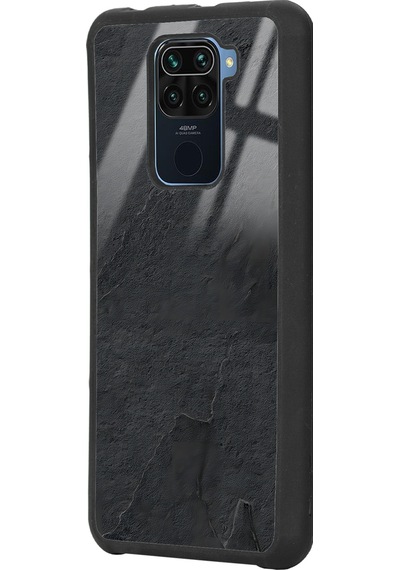 Xiaomi Redmi Note 9 Siyah Mermer Tasarımlı Glossy Telefon Kılıfı