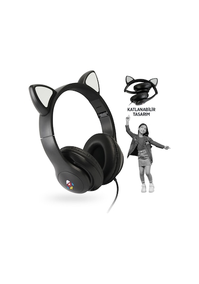 Polosmart Fs113 Kablolu Mikrofonlu Stereo Kulak Üstü Kulaklık Siyah