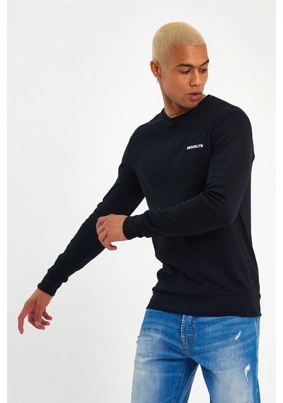 Erkek Bisiklet Yaka Slim Fit Sweatshirt Spr2019k18 001