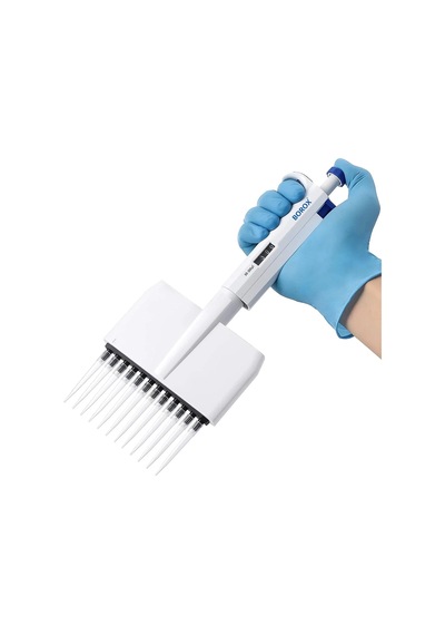 Borox Otomatik Pipet 12 Kanallı 50-300 µl Dijital Mikropipet
