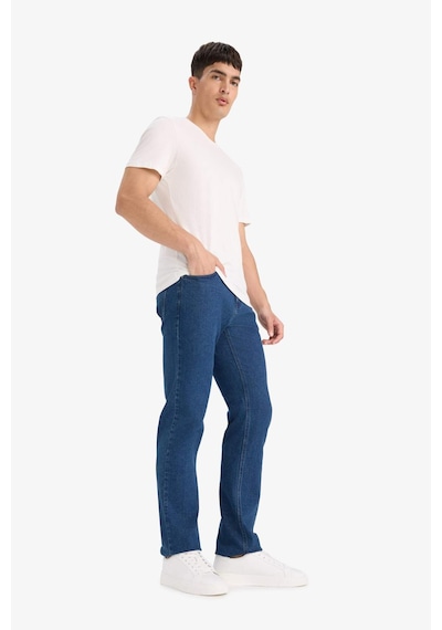 Defacto Sergio Regular Fıt Normal Bel Boru Paça Düz Paça Jean Pantolon F1875ax25aunm34 Mavi-nm34