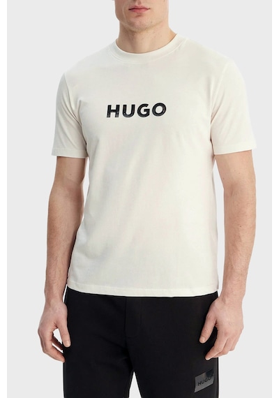 Hugo Erkek T Shirt 50557437 102 Ekru