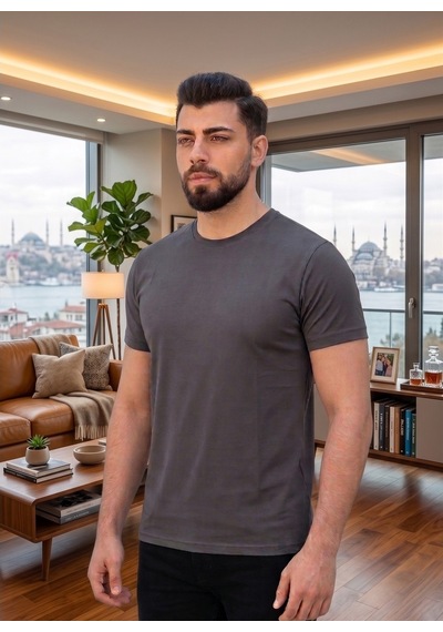 Luxıc Core Unisex Siyah %100 Pamuk Basic Tişört Bisiklet Yaka Kısa Kol Rahat Kesim Günlük Yazlık L - Lcr-ts-sıyah