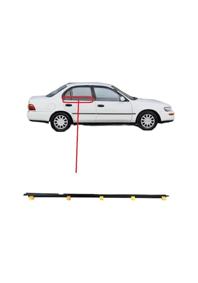 Toyota Corolla Ae101 Xli Çıta Cam Sıyırıcı Fitili Arka Dış Sağ Siyah 1993-1998