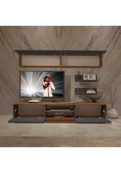 Decoraktiv Eko 5b Mdf Dvd Tv Ünitesi Tv Sehpası - Ceviz Antrasit Ceviz - Antrasit Decoraktiv Eko 5b Mdf Dvd Tv Ünitesi Tv Sehpası - Ceviz Antrasit Ceviz - Antrasit